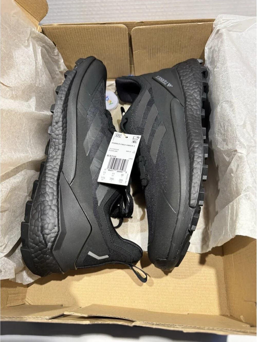 Adidas Terrex Free Hiker 2 Low - Men’s Size 11.5 - Core Black/Grey - Brand New!